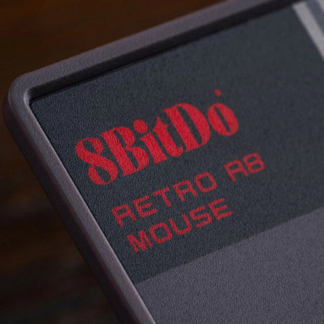 Mysz 8bitdo retro r8 - edycja n (szary czerwony, 50 - 26000 dpi, Bluetooth USB-C 2,4 GHz)