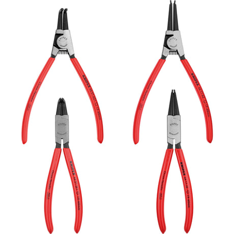 Zestaw szczypiec do pierścieni zabezpieczających Knipex 001956 (czerwono-czarny, 4 szt.)