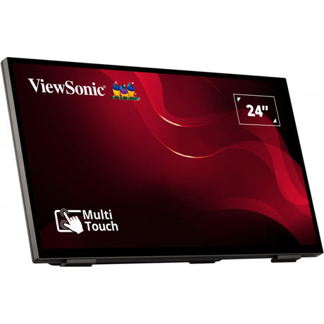 Bezramkowy monitor dotykowy Viewsonic z 10-punktowym PCAP 24 (czarny, HDMI, DisplayPort, VGA)
