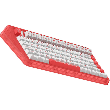 Bezprzewodowa klawiatura mechaniczna Iqunix og80 Joy Seller (czerwona, układ amerykański (qwerty), wiśnia mx cicha czerwona, 80% (tkl), diody led rgb, możliwość wymiany podczas pracy, pbt, 2,4 GHz | bluetooth 5.1 | usb-c)
