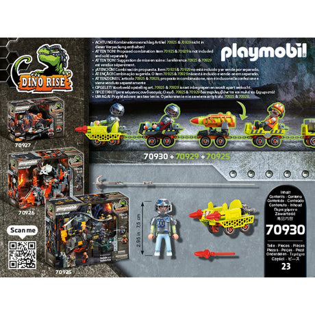 Playmobil Dino Rise - zabawka konstrukcyjna krążownika kopalnianego (70930)