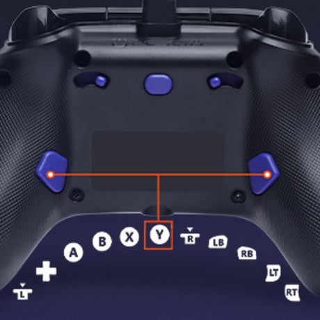 Kontroler Powera Advantage z kablem do konsoli Xbox Series x|s - Fortnite: Victory Royale (ciemnoniebieski, Xbox Series x|s, Xbox One, PC)