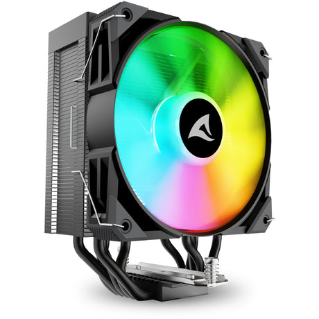 Chłodnica procesora Sharkoon a50 rgb (czarna, 4-pinowe złącze wentylatora pwm)
