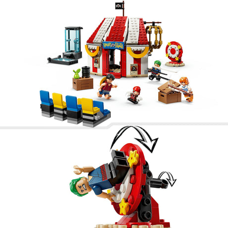 Jednoczęściowy zestaw konstrukcyjny Lego ® z namiotem cyrkowym i buggy klaunem - 75637