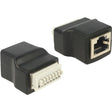 Delock adapter rj45 żeński > kostka zaciskowa z przyciskiem 8-pinowym (czarny)