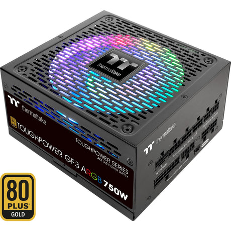 Modułowy zasilacz Thermaltake ToughPower GF3 ARGB Gen 5 EU o mocy 750 W (czarny, 4x PCIe)