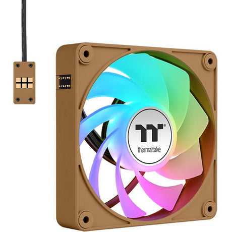 Thermaltake ct120 ex Reverse argb Sync wentylator chłodzący do komputera żwirowy (pakiet 3 wentylatorów) wentylatory do obudowy (jasnobrązowy, 3 sztuki, 120 x 120 x 25 mm, pwm)