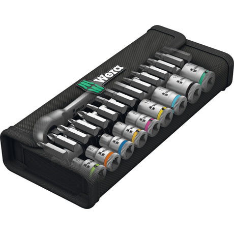 Zestaw grzechotek Wera 8100 sa 8 Zyklop Metal, zapadka przełączająca 1 4 zestaw narzędzi (28 sztuk)
