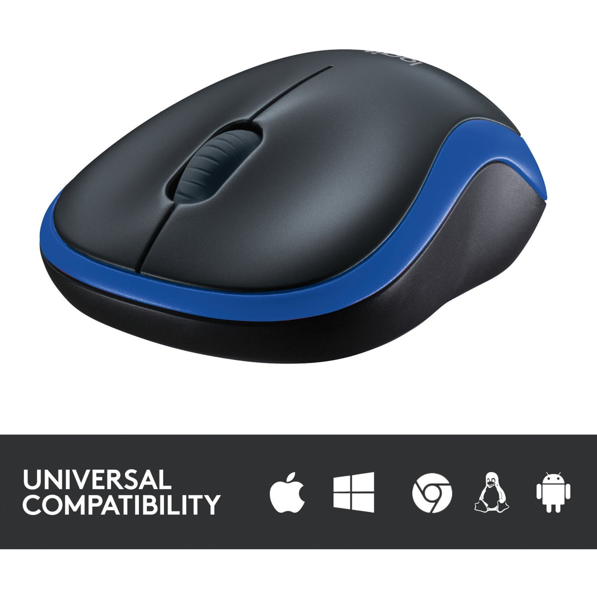 Logitech wireless mouse m185 (blue, retail)