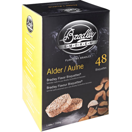 Brykiety z drewna olchowego Bradley drewno wędzone (48 sztuk)
