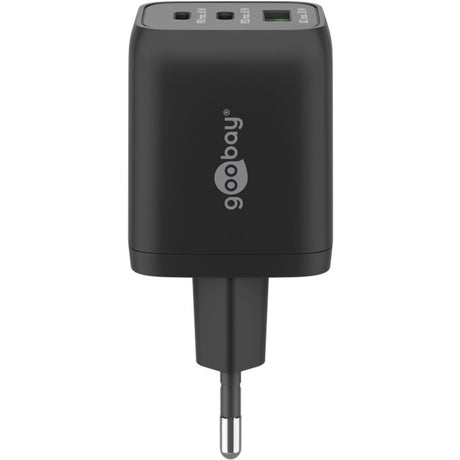 Szybka ładowarka Goobay USB-C nano (65 W) i tekstylny kabel USB-C (czarny, 1 metr)
