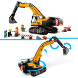 Lego City - żółta zabawka budowlana koparka (60420)
