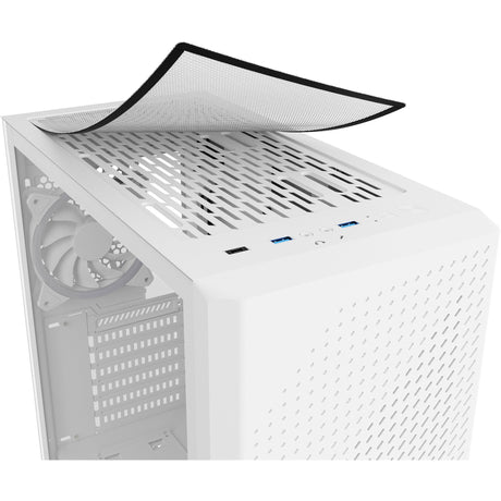 Sharkoon vs9 rgb biała obudowa midi tower (biała | 2x usb-a | 1x usb-c | rgb | szkło hartowane)