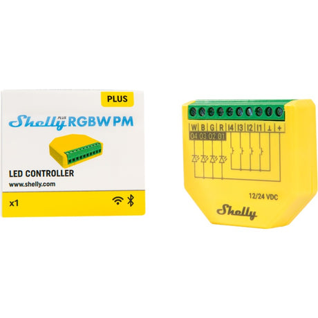 Shelly plus rgbw przekaźnik PM (żółty)