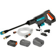 Gardena Aquaclean 24 18v p4a - myjka wysokociśnieniowa akumulatorowa - 24 bar - w komplecie. akumulator i ładowarka