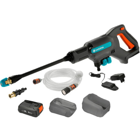 Gardena Aquaclean 24 18v p4a - myjka wysokociśnieniowa akumulatorowa - 24 bar - w komplecie. akumulator i ładowarka
