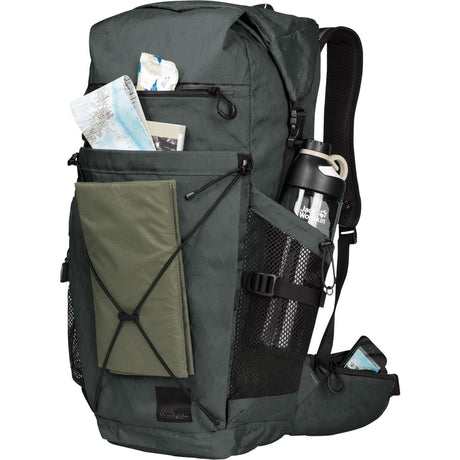 Plecak Jack Wolfskin Wandermood Rolltop 30 (ciemnozielony, 30,0 litrów)