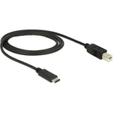 Delock Kabel USB-C 2.0 > USB-B (czarny, 1 metr)