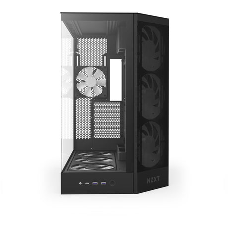 Obudowa midi tower Nzxt h9 flow rgb+ (czarna (matowa) | 2x usb-a | 1x usb-c | rgb | szkło hartowane)