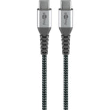 Szybka ładowarka Goobay USB-C nano (65 W) i tekstylny kabel USB-C (czarny, 1 metr)