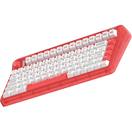 Bezprzewodowa klawiatura mechaniczna Iqunix og80 Joy Seller (czerwona, układ amerykański (qwerty), iqunix moonstone, 80% (tkl), diody led rgb, możliwość wymiany podczas pracy, pbt, 2,4 GHz | bluetooth 5.1 | usb-c)