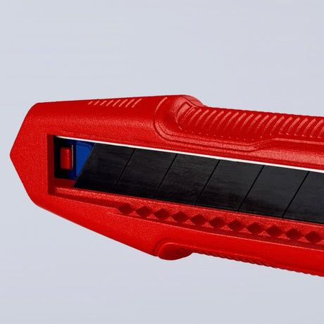 Uniwersalny nóż do cięcia pudełek Knipex Cutix (czerwony niebieski, w zestawie ostrza noża 2)