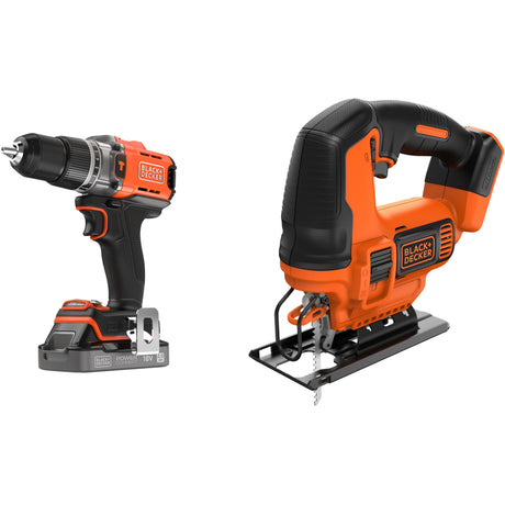 Zestaw wkrętaków Black+decker 18 V + wyrzynarki wahadłowej 18 V (czarno-pomarańczowy)