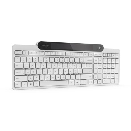 Samoładująca klawiatura Bluetooth Lenovo 800 (biała, układ US (QWERTY), tłok, 100%, przełącznik tłokowy, Bluetooth 5.1, USB-C)