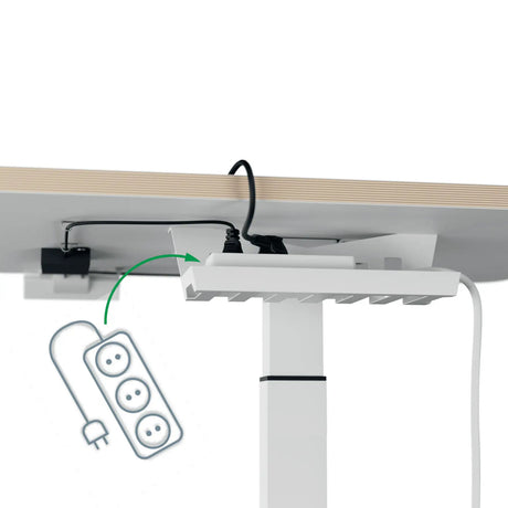Biurko Leitz ergo typu sit-stand elektryczne - regulowana wysokość - małe biurko - z funkcją pamięci - 80 x 60 cm - biały