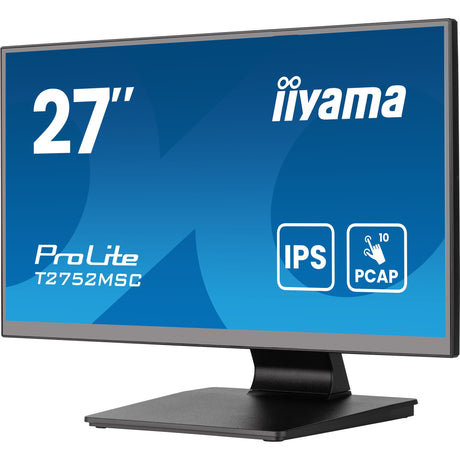 Iiyama prolite t2752msc-b1ag 27 monitor dotykowy (czarny, HDMI, display port, 2x USB-A, USB-B)