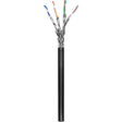 Kabel sieciowy Goobay kat.6 s ftp, zewnętrzny (czarny, 100 metrów)