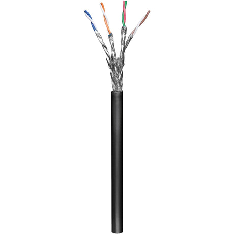 Kabel sieciowy Goobay kat.6 s ftp, zewnętrzny (czarny, 100 metrów)