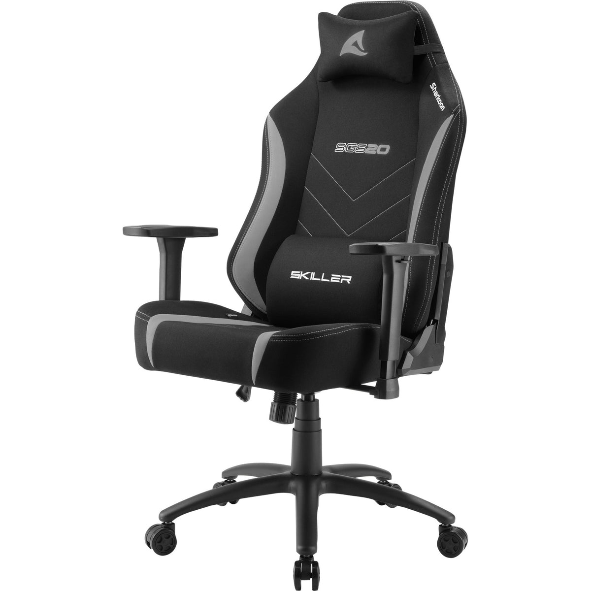 Krzesło do gier Sharkoon Skiller SGS20 z tkaniny (czarno-szary)