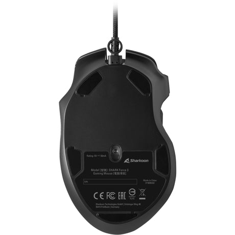 Mysz do gier Sharkoon Shark Force III (czarna, 400 - 12800 dpi, diody LED RGB)
