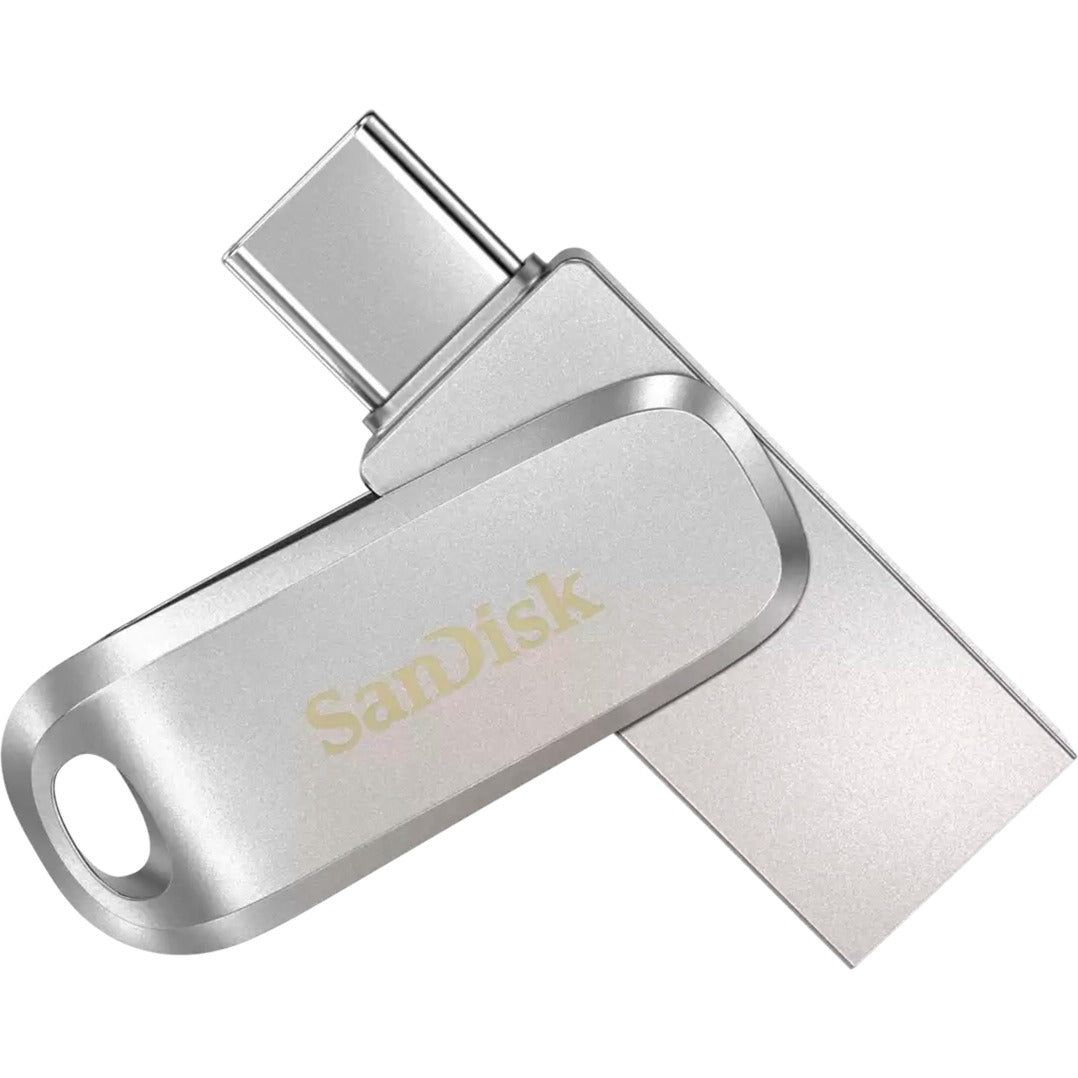 Luksusowa pamięć USB Sandisk Ultra Dual Drive 128 GB (srebrna, USB-A 3.2 gen. 1, USB-C 3.2 gen. 1)