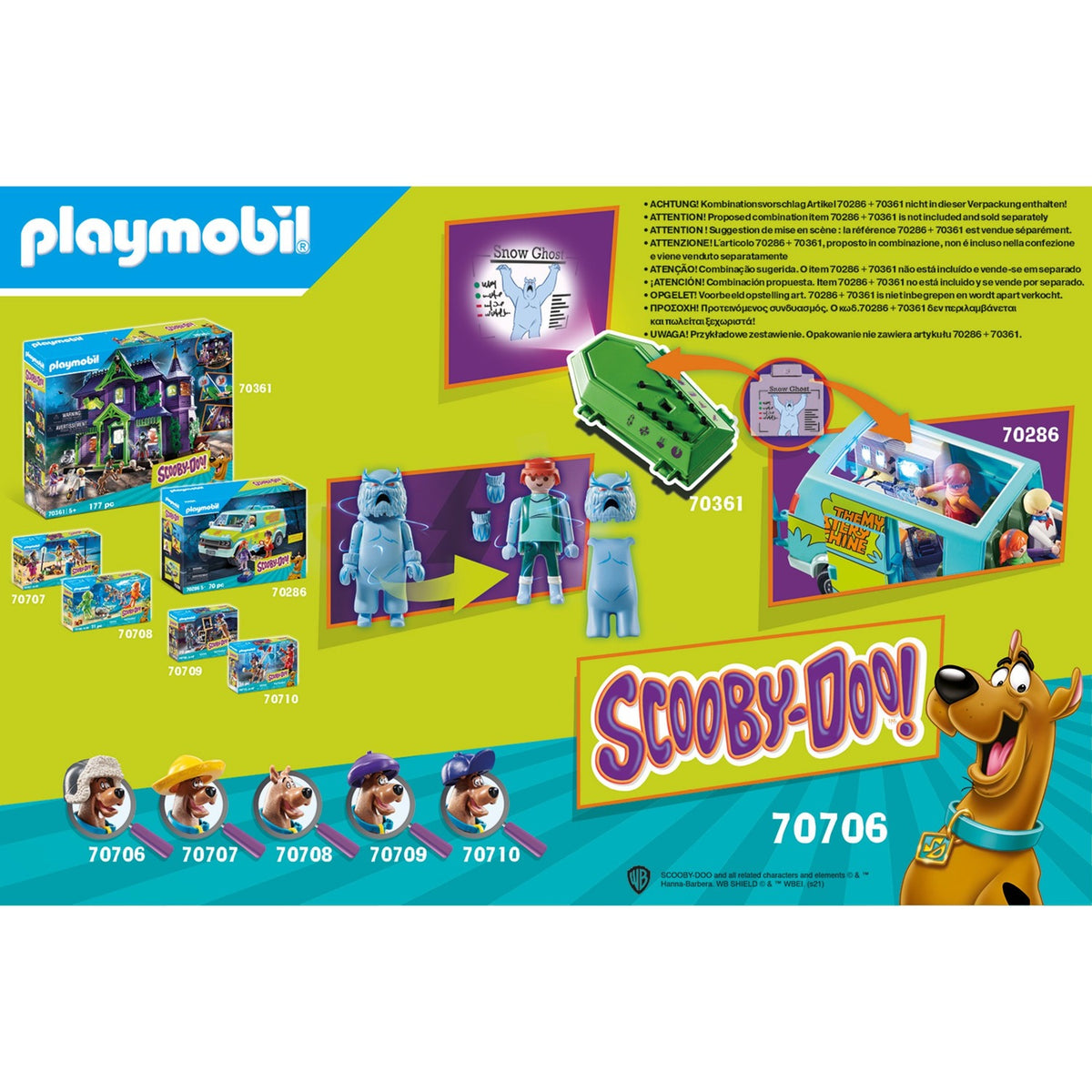 Playmobil Scooby Doo! - przygoda z zabawkami konstrukcyjnymi z duchami śniegu (70706)