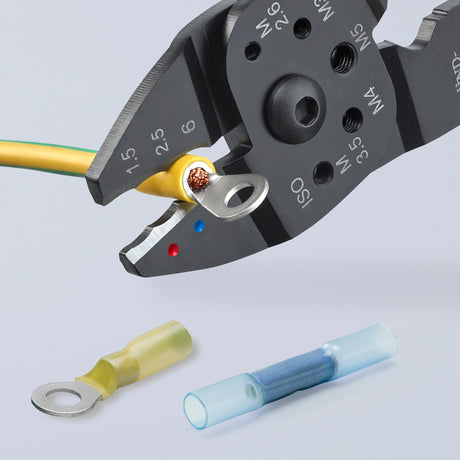 Knipex 97 21 215 szczypce do zaciskania izolowanych końcówek kablowych