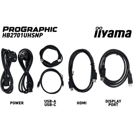 Monitor Iiyama prographic hb2701uhsnp-b1 27 4k UHD (czarny (matowy), hdmi, displayport, usb-c, audio)