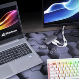 Stacja dokująca wieloportowego adaptera Sharkoon USB 3.0 typu C (ciemnoszary, HDMI, USB-C 3.2 (5 Gbit s), 3x USB-A 3.2 (5 Gbit s), microSD, SD)