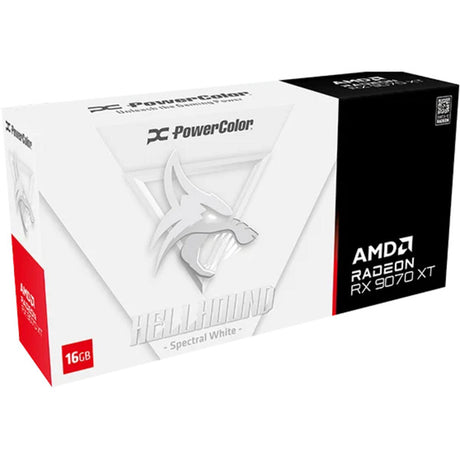 Karta graficzna Powercolor Radeon RX 9070 XT Hellhound Spectral White 16 GB GDDR6 (biała, RDNA4, GDDR6, 3x Display Port, 1x HDMI)
