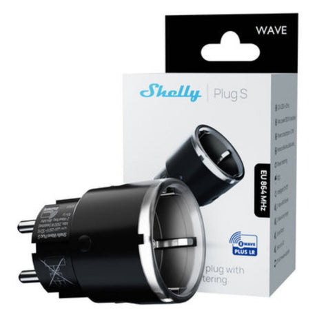 Listwa zasilająca Shelly Wave Plug S LR (EU) (czarna, z-wave)