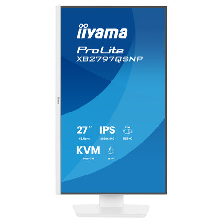 Monitor Iiyama prolite xb2797qsnp-w1 27 (biały, HDMI, DisplayPort, USB-C, LAN, audio)