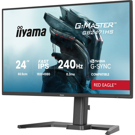 Monitor do gier Iiyama G-Master Red Eagle GB2471HS-B1 23,8 (czarny, 2x HDMI, DisplayPort, 240 Hz)