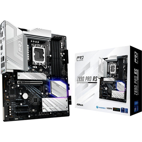 Płyta główna Asrock Z890 Pro RS Socket 1851 (czarno-biała, RAID, 2,5 GB-LAN, dźwięk, ATX)