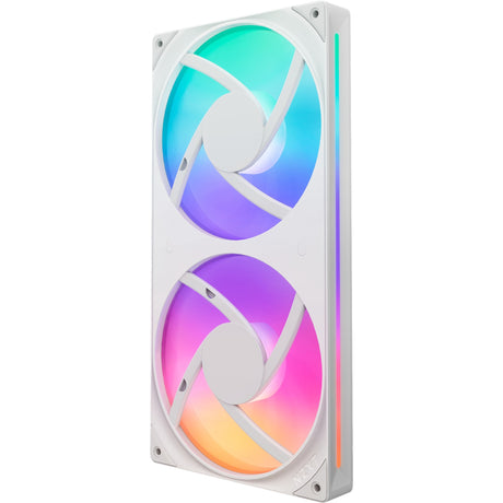 Wentylatory rdzeniowe Nzxt f280 rgb (białe, 2 sztuki, 280 x 140 x 26 mm)