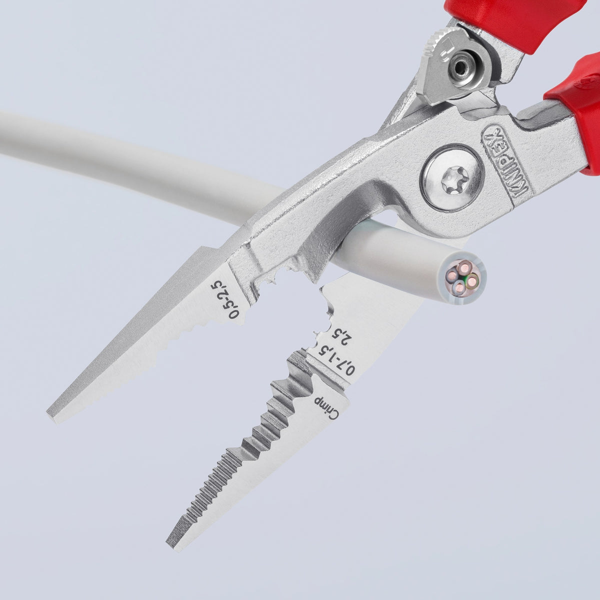 Szczypce instalacyjne Knipex 13 96 200 t (czerwony żółty)