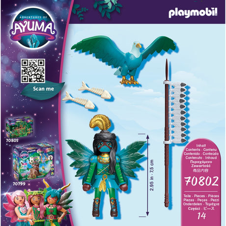 Playmobil Ayuma - Rycerz Wróżka z zabawką konstrukcyjną ze zwierzęciem totemem (70802)