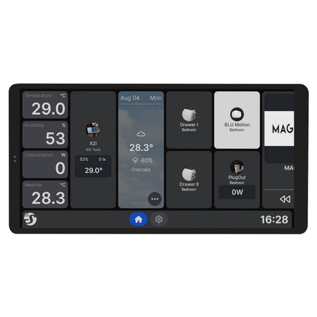 Panel sterowania Shelly z wyświetlaczem ściennym x2i (czarny, ekran dotykowy, Wi-Fi 6, Bluetooth 5.4)