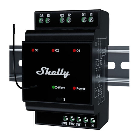 Przekaźnik Shelly Qubino Wave Pro 3 (czarny, z-wave)