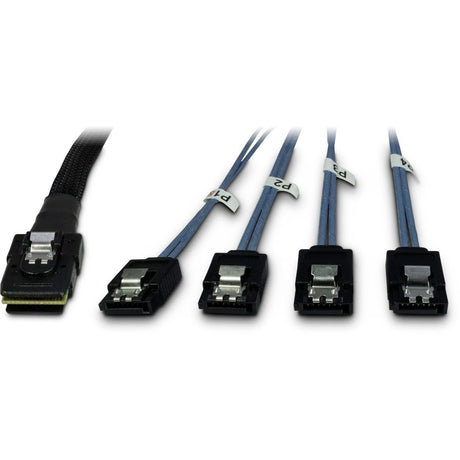 Kabel intertech sff-8087 > 4x S-ATA, 1m (czarny)